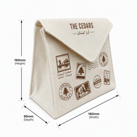 Pochette en coton personnalisée GOTS GRS avec rabat et bouton-pression pour emballage de savon, parfum, cadeau, réutilisable