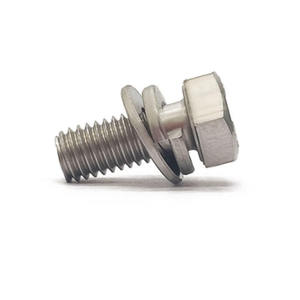 Bullone di Assemblaggio Triplet di Alta Qualità in Acciaio Inox 304 con Testa Esagonale e Attacco Phillips per l'Industria dei Quadri Elettrici - Product Image 1