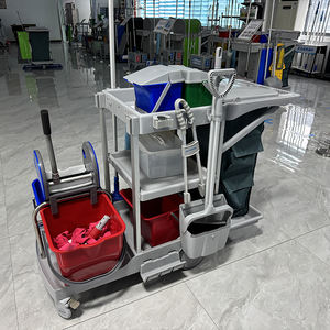 Carrito personalizado para limpieza <span class=keywords><strong>de</strong></span> habitación, carrito <span class=keywords><strong>de</strong></span> limpieza, carrito <span class=keywords><strong>de</strong></span> limpieza, carrito <span class=keywords><strong>de</strong></span> servicio <span class=keywords><strong>de</strong></span> Hotel - Product Image 3