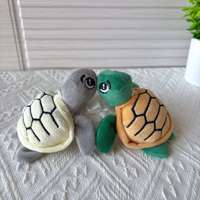 Mini porte-clés tortue en peluche mignonne, jouet en peluche animal marin de 12 cm, porte-clés tortue de mer arc-en-ciel