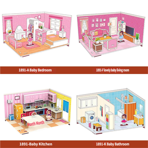 Good Baby - Rompecabezas 3D de casa, modelo de papel para ensamblar, juguete educativo y creativo para niñas, con cocina, baño, dormitorio y sala de estar - Product Image 5