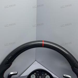 Volant de course en cuir et fibre de carbone pour Mercedes-Benz W205/W222/W223/W213/W177/W463 pour <span class=keywords><strong>GT</strong></span> GLS63 GLE63 SL63 G63 <span class=keywords><strong>C63</strong></span> E63 - Product Image 2