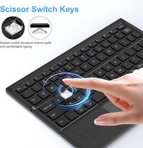 Nuova <span class=keywords><strong>Tastiera</strong></span> Wireless Portatile Tascabile Pieghevole con Touchpad per <span class=keywords><strong>iPhone</strong></span> Android e -12 Mesi di Garanzia - Product Image 4