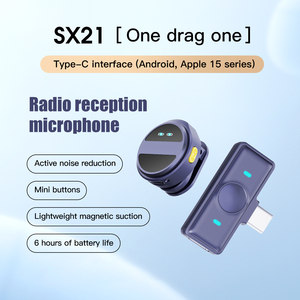 Micrófono de solapa asequible de modo dual Micrófono Lavalier con estuche de carga para <span class=keywords><strong>PC</strong></span> Teléfono móvil y dispositivos de tableta - Product Image 4