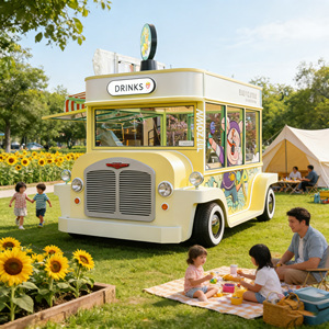 Sanitary Standard Food Cart Sealed Storage Mobile Snack <b>Trailer</b> for Hygienic Food Selling - Product Image 1