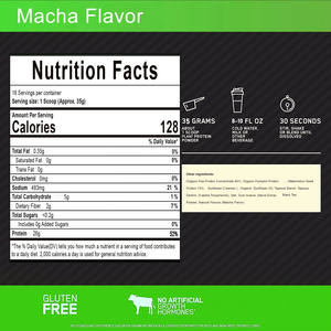 OEM טבעוני אורגני צמח מבוסס חלבון אבקת עבור גוף-בניין שרירים matcha בטעם 560g - Product Image 6