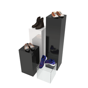 Socle de présentation carré sur mesure en acrylique transparent, blanc ou noir, à 5 faces, pour cérémonies de mariage et événements, piédestal décoratif - Product Image 2