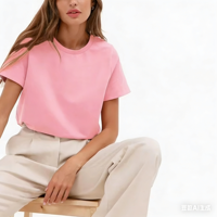 T-shirt court unisexe 100 % coton coupe classique, noir et blanc, personnalisable avec logo imprimé DTG, style designer, vente en gros