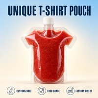Sachets Doypack Personnalisés Imprimés Qualité Alimentaire avec Bouchon et Bec Verseur en Plastique Recyclable pour Jus, Gelées et Boissons 25g 30g 35g