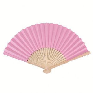 Éventail en papier vierge DIY pour enfants, pliable, blanc et coloré, à personnaliser pour la peinture, la décoration, les activités créatives et les fêtes - Product Image 2