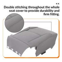 Para Toyota 4Runner Limited 2003-2009 cubierta de asiento de cuero inferior del conductor gris