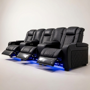 Home Designed Villa Movie Seats Furniture Genuine <b>Leather</b> Stitch <b>Recliner</b> <b>Chair</b> - Product Image 4