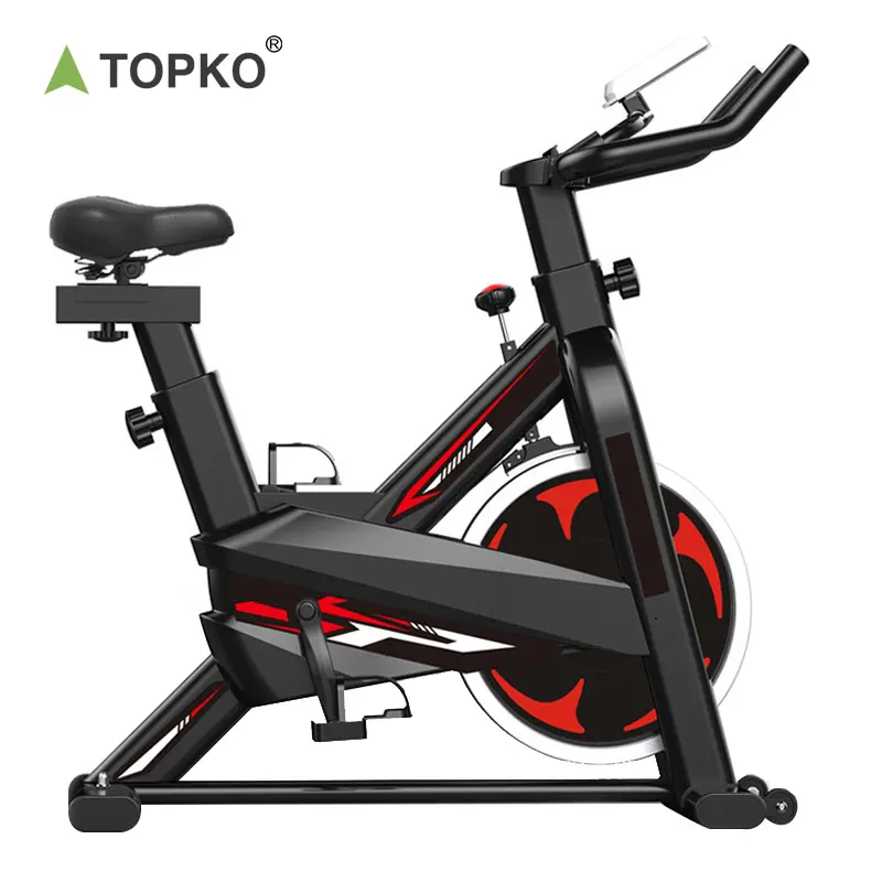 TOPKO 전문 울트라 조용한 실내/상업용 회전 자전거 뜨거운 판매 남녀 공용 스포츠 피트니스 가정용 강철 운동 자전거