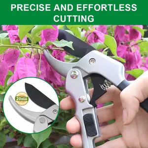 SUNSHINE Wholesale Anvil Pruner Garden Hand 8'' Pruning Shears Secateurs With Hardened Carbon Steel Blade