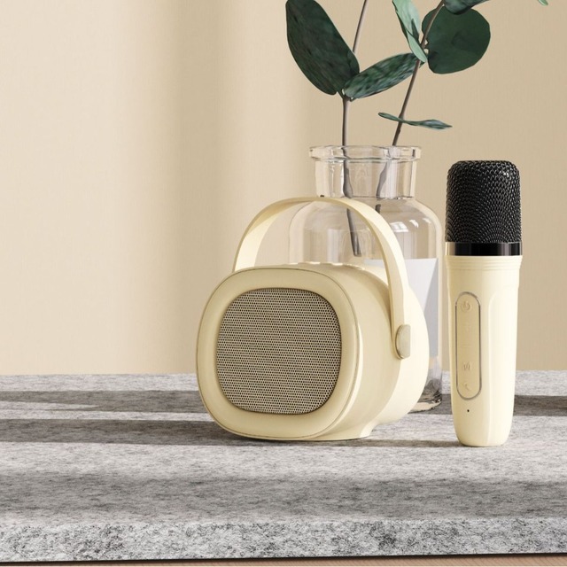 Portable Wireless Speaker with Singing Mic - Karaoke Essential for Family Gatherings and Outdoor Use