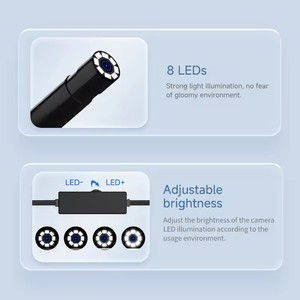 Caméra d'inspection Dearsee 3m 3 en 1, endoscope, caméra de <span class=keywords><strong>canalisation</strong></span> 1920P HD, caméra de boroscope 8mm 8LED, mini caméra industrielle pour Android/<span class=keywords><strong>iPhone</strong></span> IOS - Product Image 6