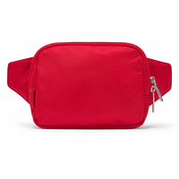 Sac banane unisexe 2L en tissu uni avec fermeture éclair en métal doré, large sangle réglable, imperméable, pour le sport – Expédition depuis l'entrepôt américain