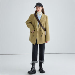 Abrigo de Lana Grueso de Estilo Retro Inglés de Invierno VEGA CHANG, Abrigo de Lana Cálido - Product Image 2