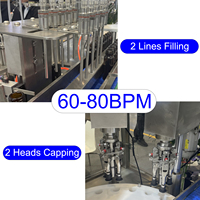 Remplisseur automatique de fiole et machine de remplissage de sirop contre la toux pour bouteille en verre d'animal familier ligne de production de remplissage de liquide de sirop contre la toux maigre