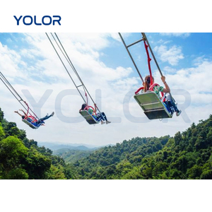 Gran <span class=keywords><strong>parque</strong></span> de aventuras Cliff Swing de metal para recreación al aire libre, proyectos escénicos de gran altitud Swing Park - Product Image 6