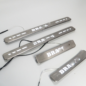 Protector <span class=keywords><strong>de</strong></span> Umbral <span class=keywords><strong>de</strong></span> Puerta <span class=keywords><strong>de</strong></span> Coche <span class=keywords><strong>de</strong></span> Lujo <span class=keywords><strong>de</strong></span> Acero Inoxidable Brabu Weave con Luz LED para Mercedes Benz Clase G G Wagon W464 G500 G63 - Product Image 1