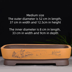 Vasi Rettangolari in Ceramica <span class=keywords><strong>Viola</strong></span> per Bonsai e Fiori, per Uso Esterno e Domestico - Product Image 5