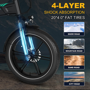 <span class=keywords><strong>Vélo</strong></span> <span class=keywords><strong>électrique</strong></span> de ville <span class=keywords><strong>pliable</strong></span> à pneus larges 48V, suspension intégrale, alliage d'aluminium, frein à disque CE <span class=keywords><strong>HITWAY</strong></span> BK36 20 pouces, 250W pour l'UE - Product Image 4