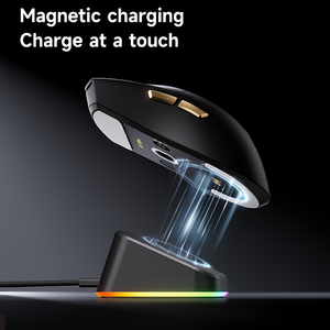 Mchose K7 siêu không dây chuột nhẹ chơi game và văn phòng có dây 2.4G màu xanh răng ba chế độ kết nối paw3950 Ergonomic - Product Image 3