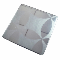Panneau miroir en acier inoxydable 304 gravé à l'acide photosensible pour décoration, 0,8 mm