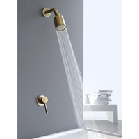 Système de douche à main mural noir mat avec barre coulissante, mitigeur à levier unique, écusson circulaire, support réglable et flexible