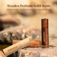 Vietnam Mini bouteille de parfum d'atomiseur de parfum vide de taille de voyage avec le pulvérisateur de pompe de chapeau d'aimant de coquille en bois