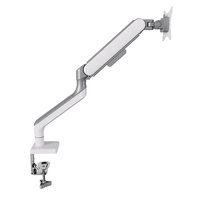 Fleksibel 17 ''-35'' Aluminium komputer Monitor dapat disesuaikan Lengan dudukan 30.8lbs hydraululis pemegang tunggal tugas berat putih untuk meja