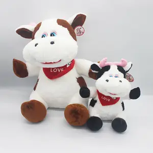 Grosir boneka ternak duduk mewah boneka susu sapi hewan ternak hadiah promosi mainan sapi mewah