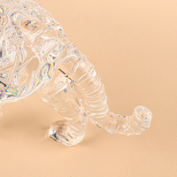 Statue de Tigre Transparente au Design Moderne Personnalisé Sculpture Animale en Acrylique pour la Décoration Intérieure Art Populaire Modèle en Plastique pour l'Artisanat
