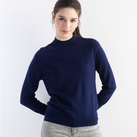 Pull en laine à col roulé mi-haut pour l'automne et l'hiver, tricot sans couture, idéal pour le bureau et les trajets quotidiens, collection automne-hiver.