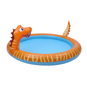 Piscina Inflable con Forma de Dinosaurio para Niños con Funciones de Juego Acuático, Color Naranja, Uso Doméstico, de 0 a 3 Años - Product Image 3
