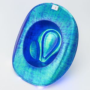 หมวก<span class=keywords><strong>คาวบอย</strong></span>เรืองแสง LED ผ้าโฮโลแกรมสีรุ้ง สำหรับเดินทางและกิจกรรมกลางแจ้ง ขายส่ง - Product Image 4