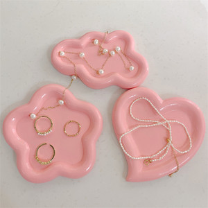Bandejas de resina para exhibir joyas, collares, pendientes, accesorios de fotografía, aproximadamente 10,5 cm, estilo rural - Product Image 2