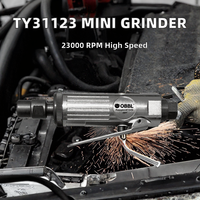 Mini-meuleuse pneumatique OBBL 6677 avec échappement arrière, meule de 100 mm, 0,75 kW, haute efficacité pour les petits espaces de travail