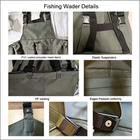 Cuissardes de chasse avec porte-bottes intégré, bottes de pluie imperméables en PVC avec embout et semelle anti-perforation en acier pour activités extérieures