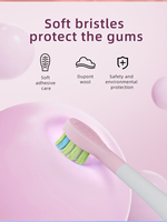 Cepillo de dientes eléctrico sónico con diseño de dibujos animados para niños, recargable por USB, cerdas suaves DuPont, resistente al agua IPX7, 3 modos, batería de 60 días