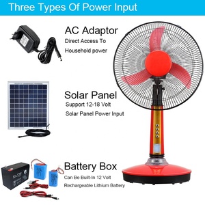 Ventilateur de table rechargeable AC/DC avec lumière, moteur DC 555/775 100% cuivre, fabriqué à Foshan Shunde, très vendu en Afrique et en Arabie, USB - Product Image 4