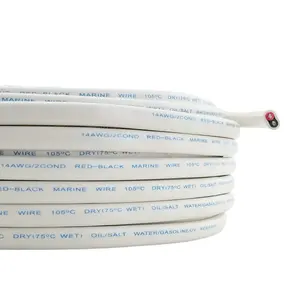 /12 AWG đóng hộp OFC đồng 10/2 8/2 12/2 đỏ đen vỏ bọc Thuyền biển Cabel dây