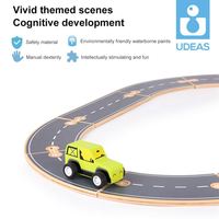 UDEAS Diy en bois ville train rail route piste jouet ensemble pour Kkids