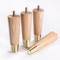 WEKIS Patas de Sofá Modernas de Madera al por Mayor, Accesorios para Muebles de Sala de Estar, Uso en Exteriores y Hospitales, Patas Redondas para Cama