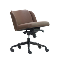 Chaise pivotante réglable en cuir PU, robuste et empilable, pour hôtel, chambre, bureau, projet commercial