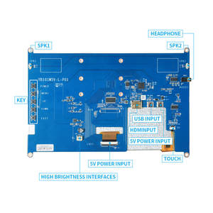 Panel táctil Pantalla de 10,1 pulgadas 1024*600 Pantalla Raspberry <span class=keywords><strong>Pi</strong></span> Panel de pantalla táctil capacitiva de 10,1 pulgadas - Product Image 3