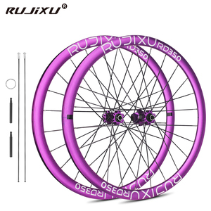 Paire de roues de frein à disque BMX de haute qualité RUJIXU 700c <span class=keywords><strong>26</strong></span>/27. <span class=keywords><strong>Jante</strong></span> en alliage d'aluminium de 5/29 pouces <span class=keywords><strong>VTT</strong></span> avec RD-350 pour la course - Product Image 1