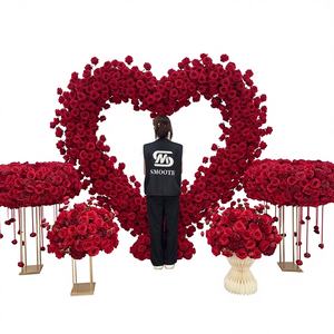 ดอกไม้ผ้าไหมสำหรับตกแต่งซุ้มทางเข้ารูปหัวใจสำหรับตกแต่งงานแต่งงานดีไซน์ใหม่เรียบเนียน - Product Image 1