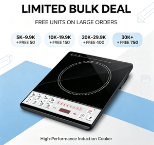 Table de cuisson à induction portable 2000W, surface en verre lisse, facile à nettoyer, cuisinière électrique multifonction pour la maison, vente en gros - Product Image 4